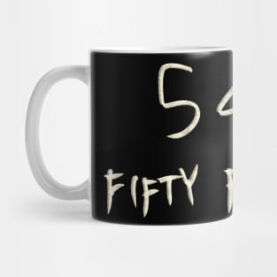 Hand Drawn Letter Number 54 Fifty Four Mug